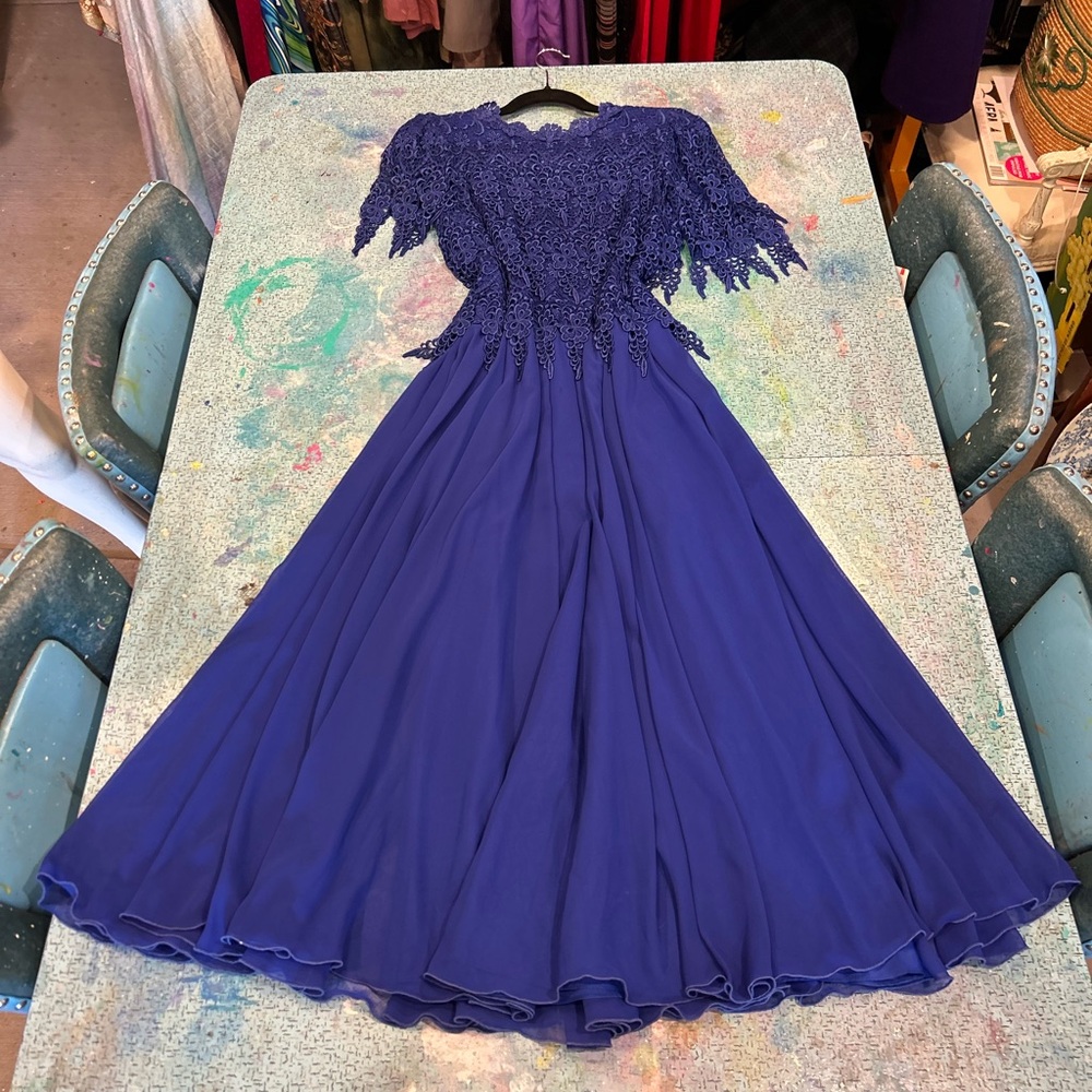 Vintage Royal Blue Dress